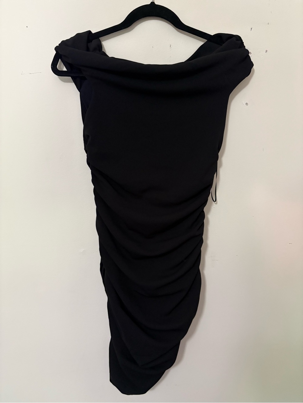 Abercrombie & Fitch Black Ruched Bodycon Dress